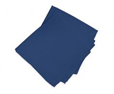 Soleil docre 838240 ALIX Lot de 3 Serviettes de table Polyester Marine 40 x 40 cm