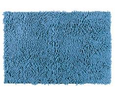 Wenko 22340100 Chenille Tapis de Bain Polyester/PVC Bleu 50 x 8 x 8 cm