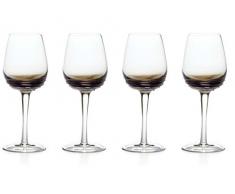 Creative Tops Mikasa Swirl Blanc nervurÃ© Verres Ã vin, 300Â ML (31,1Â cl)Â âÂ Gris fumÃ© (Lot de 4)