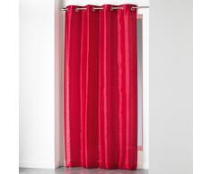 Douceur dIntérieur Rideau à Åillets Polyester Rouge 140 x 240 cm