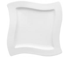 Villeroy & Boch NewWave Assiette petit-dÃ©jeuner carrÃ©e, 24 x 24 cm, Porcelaine Premium, Blanc