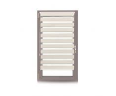 Relaxdays 10026659_725 jour nuit, Store double enrouleur Klemmfix, 70x150 cm, Sans perçage, fenêtre, Tissu 66 cm, beige, polyester, aluminium, plastique, 150 x 70 x 6,5 cm