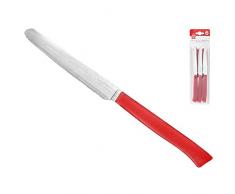 Home Couteaux de Table ondulÃ©s, Pack de 6Â piÃ¨ces, Acier Inoxydable, Rouge