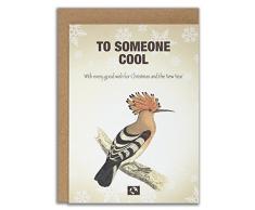 Message Earth 1891014 Carte Double Noël éco-Design avec Son enveloppe, 100% écologique Christmas Card : to Someone Cool, FSC & 100% Papier Recyclé, Beige, 16,3x12,15x0,1 cm