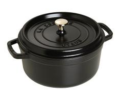 Staub 1101225 Cocotte Ronde Noir Mat 12 cm