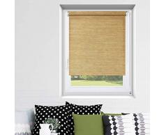 MADECOSTORE Store Enrouleur Tamisant Easy Prestige Uni Caramel - L91 x H180cm - Cellulose TissÃ©e - Sans perÃ§age