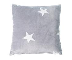 GÃ¶zze, avec Picots Structure Coussin DÃ©co 50Â x 50Â cm, Polyester, Silber, 50 x 50 x 10 cm