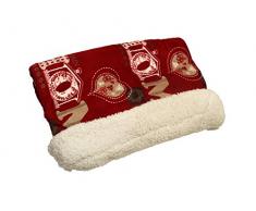 Soleil docre Plaid Polaire Double Face Home Rouge, Polyester, 120 x 160 cm