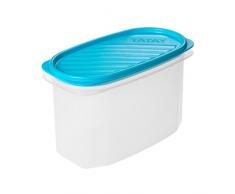 TATAY 1163100 Boîte de Conservation Ovale 1,2 L Plastique Bleu 18,4 x 9,7 x 12,2 cm