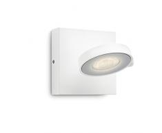 Philips 5317031p0 myLiving Spot Clockwork warmglow 1 ampoule, 500 lm, métal, 4,5 W, intégré, blanc, 11 x 11 x 9 cm, Métal, WeiÃ, Integriert 4.5 wattsW 230 voltsV