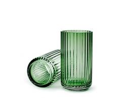 Lyngby Porcelæn Vase, Verre, Vert, 8,50x8,50x15 cm