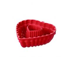 Kaiser Moule en Silicone en Forme de cÅur Moule Ã gÃ¢teau DiamÃ¨tre 27Â cm 100% Silicone, antiadhÃ©sif, brunissement Uniforme, Forme Haute stabilitÃ© et Flexibles, Passe au Lave-Vaisselle, Rouge