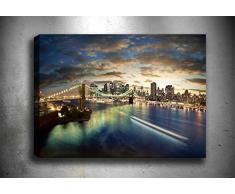 Bonamaison Peinture sur toile, multicolore, 50 x 70 cm