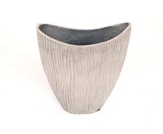 Sukima Decor Onda Vase, mÃ©tal, Argent, 21Â cm
