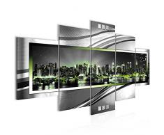 Tableau decoration murale La ville de New York 200 x 100 cm - XXL Impression sur Toile Salon Appartment 5 Parties - prÃªt Ã accrocher - 605351b