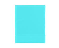 Essix - Drap Plat Triumph Line Satin de coton Lagune 270 x 300 cm