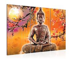 Tableau decoration murale Bouddha Feng Shui 120 x 80 cm - XXL Impression sur Toile Salon Appartment 3 Parties - prÃªt Ã accrocher - 500631a