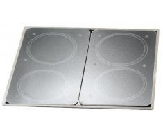 WENKO Plaque de protection en verre universel transparente - set de 2, pour tous les types de cuisinières, Verre trempé, 30 x 1.8-5.5 x 52 cm, Transparent