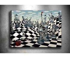 Bonamaison Peinture sur toile, multicolore, 50 x 70 cm