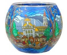 Him CC242 photophore Verre Meran, Multicolore, 11x11x9 cm