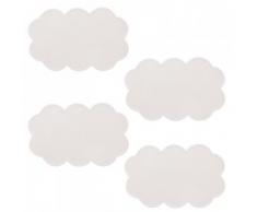 MSV 2108295 Nuages Autocollant AntidÃ©rapant Blanc 4 PiÃ¨ces