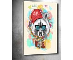 Bonamaison Peinture sur toile, multicolore, 70 x 100 cm - ConÃ§u et fabriquÃ© en Turquie