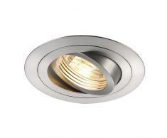 Spot encastré - Rond - Culot GU10-50W max - SLV New Tria - IP20 - Alu Brossé