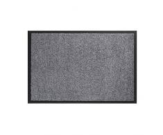 F & S Twist Paillasson dentrée de Haute qualité Robuste et Lavable, Couleur Gris, 60 x 90 cm. Fabriqué en Europe.