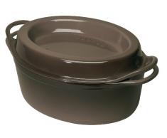 Le Creuset Doufeu cocotte en fonte ovale terre naturelle 32cm 25084322702460