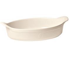 Emile Henry Eh029042 Plat Ã Four Ovale CÃ©ramique Beige Argile 34,5 X 23,5 X 6,5 cm