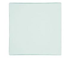 Home Assiette, carré, en CÃRAMIQUE satiné, Transparent, 20 x 20 x 2 cm