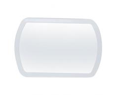 MSV 140740 Miroir Mural Basic en Blanc, Acier Inoxydable, Argent, 30x20x110 cm