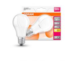 Osram LED STAR Ampoule LED, Forme Classique, Culot E27, 9W Equivalent 60W, 220-240V, dÃ©polie, Blanc Chaud 2700K, Lot de 1 piÃ¨ce