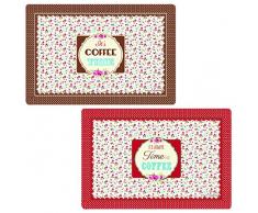 R2S 320DICO Set de Table Double Face Ditsy Plastique, Multicolore, 45x30x0,5 cm