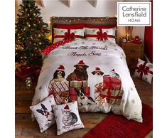 Catherine Lansfield fÃªte de NoÃ«l Animal Parure de lit Simple, DorÃ©