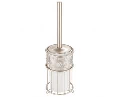 iDesign 77345EU Brosse pour Toilettes Vine, Blanc/Satin, Acier Inoxydable