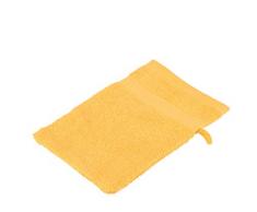 Gözze, lot de 4 gants de toilette jaunes, 17x24 cm , 100% coton, excellente qualité 550 g/m², moelleux et utra doux Standard 100