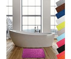 MSV 2108396 Galets Tapis de Bain Violet 40 x 60 cm