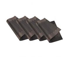 Venilia Set de table tressÃ© WAVES BLACK, 45 x 30 cm, 4 pcs, antidÃ©rapant rÃ©siste Ã la chaleur et fait, Vinyle, 59014