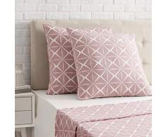 AmazonBasics Taie dâoreiller en satin - 80 x 80 cm x 2, Mauve quartz