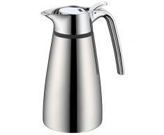 WMF Concept Pichet Isotherme Thermos en INOX Poli Cromargan, pour thÃ© ou cafÃ©, Fermeture Ã Rabat, 12h des Boissons Chaud & Froid 24h, V 1,0L, Acier Inoxydable, Transparent, 13,5Â cm