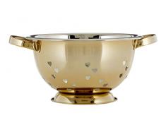 Premier Housewares Passoire avec Motif cÅurs, Acier Inoxydable, doré, 24 x 24 x 13 cm