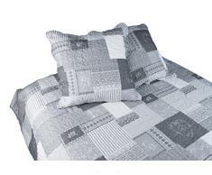 Soleil docre Chambort Couvre-Lit Boutis MatelassÃ© avec 2 Taies dOreiller, Polyester, Multicolore, 260x240 cm