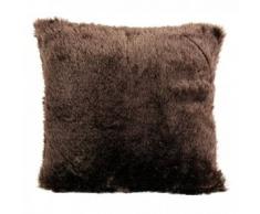 Enjoy Home Coussin 40x40, PLUCH Chocolat, Polyester, 40x40x1 cm