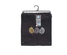 douceur dintérieur serviette de toilette 50x90 cm eponge brodee fougerys noir