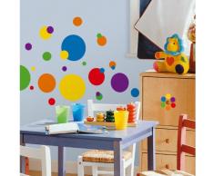 Thedecofactory RMK1248SCS Stickers Just Dots Primary Peel & Stick Wall Decals REPOSITIONNABLES, Vinyle, Multicolore, 104 x 26 x 2,5 cm