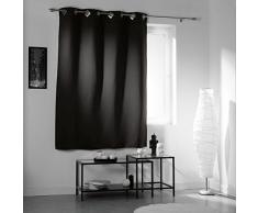 douceur dintÃ©rieur rideau a oeillets carres 140x180 cm occultant uni cocoon noir