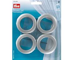 Prym Lot de 8 Åillets de Rideau en Plastique Argenté Mat 40 mm