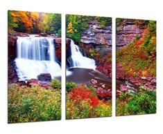 Tableau Moderne Photographique, Impression sur bois, Paysage Cascade Rio Naturaleza, 97 x 62 cm, ref. 26266