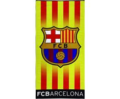 Textil TarragÃ³ FCB Senyera Serviette de Plage, Coton, Multicolore, 33Â x 45Â x 3Â cm